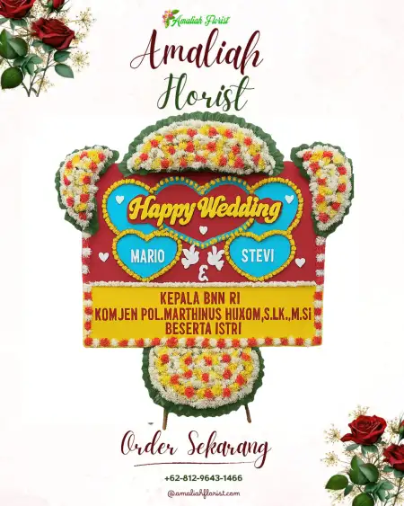 Papan Bunga Pernikahan Long Penaneh Ii